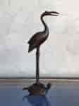 Japanese bronze figure of a crane on a turtle, 19th century-0