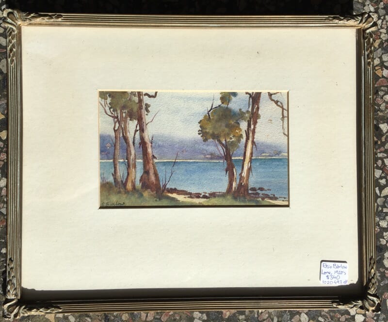Elsie Barlone (1877-1948) watercolour, Lorne coastal scene, c.1920-0