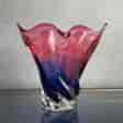 Murano Glass vase, red & blue, mid 20th century -0