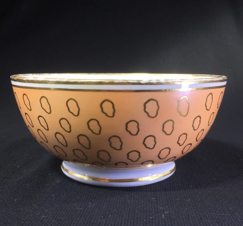Chamberlains Worcester bowl, fawn & gold dec, C. 1815 -0