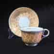 Chamberlains cup & saucer, fawn & gold dec, C. 1815 -0