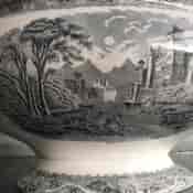 English transfer printed tureen Rhine pattern, Hill Pottery, C. 1861-25474