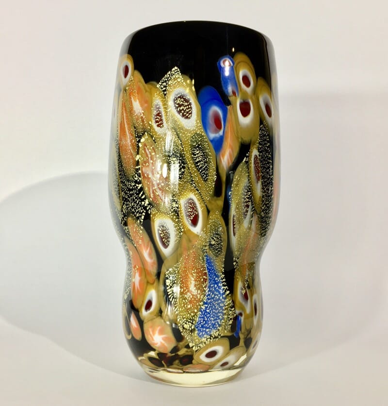 Large Murano Millefiori Glass vase, mid 20th century-0