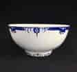 Worcester punch bowl, ribbed form with underglaze lambrequin borders, c.1765 -0