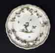 French Faience plate, Chinoiserie bird, Moustiers, c.1750-0