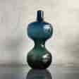 Swedish Glass vase, double gourd shape, mid 20th century-0