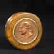 Treen & Tortoiseshell commemorative snuffbox, Duke of York medallion, c. 1820 -0