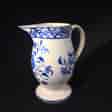 English Pearlware jug, stylized flower pattern, c. 1790-0