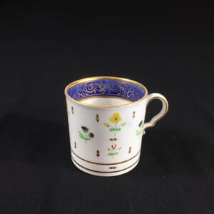 Spode coffee cup, cornflower pattern, – Moorabool Antique