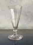 Georgian ale glass, ribbed knop & petal moulded sides, c. 1790-0