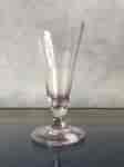 Georgian ale glass, round knop & straight sides, c. 1790-0