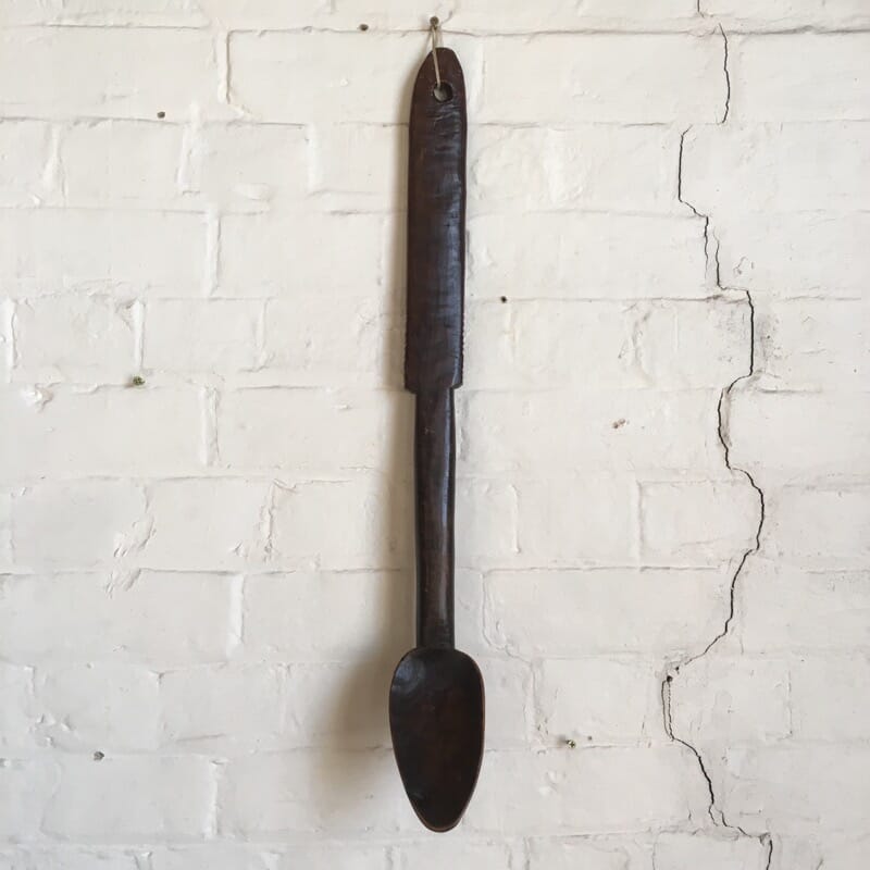 Large wooden spoon , 19th century -0