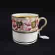 Spode coffee can, pattern #889, gilt & red flower frieze, c. 1820-0