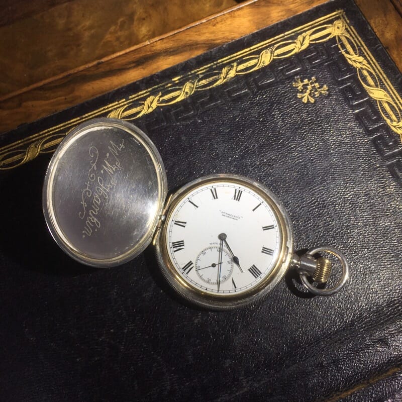 American Elgin Sterling keystone fob watch, for Dunklings Melbourne, c. 1900-0