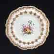 Copeland & Garrett 'Feldspar Porcelain' plate, flowers pattern #4033, c.1840 -0