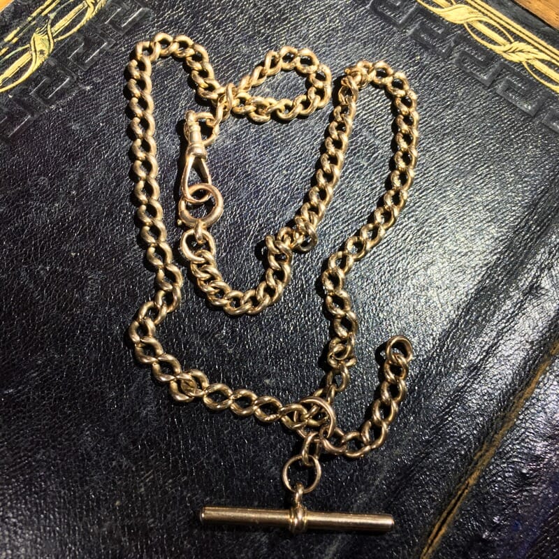 Gold fob chain, 9 carat, 29.4g , circa 1900 -0