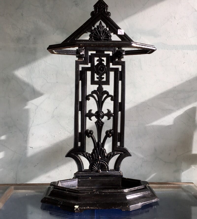 Victorian cast iron umbrella stand, circa 1880 -0