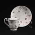 Ridgway cup & saucer, rococo moulding & pat.2/864, c. 1830-0