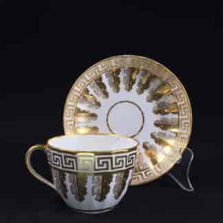 Coalport cup & saucer, London shape with rich flowers & gold, c