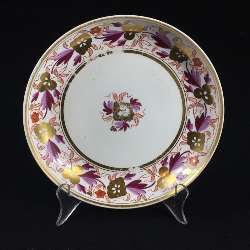 Spode porcelain saucerdish, pattern #889, circa 1805 -0
