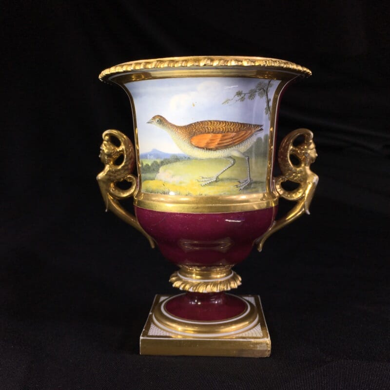 Flight Barr & Barr Worcester vase, 'Corn Crake' with siren handles, c. 1810 -0