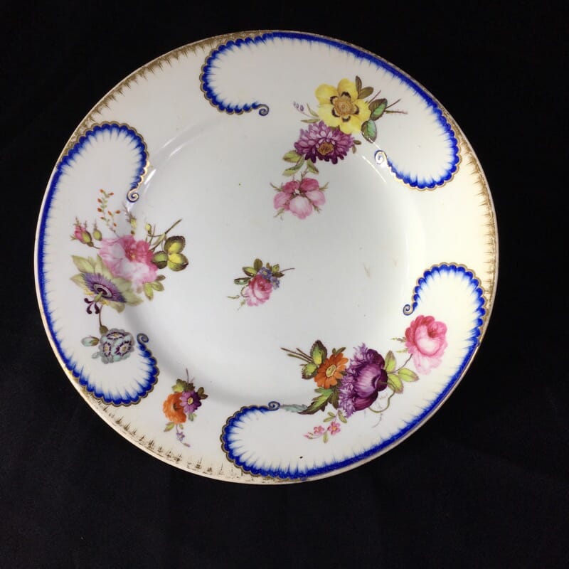 Derby plate in the Sèvres manner, flowers, c. 1810-0
