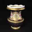 English porcleian spill vase, rich gilt & roses, att. Charles Bourne, c. 1830 -0