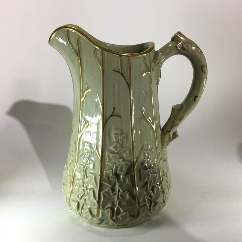 Victorian jug moulded with wood & ivy, Morely & Ashworth, c.1860 -0