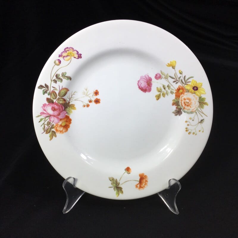 Swansea porcelain plate, flower sprays, c. 1820 -0