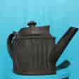 English black basalt Neoclassical teapot, Heath & Son 1805-10-28413