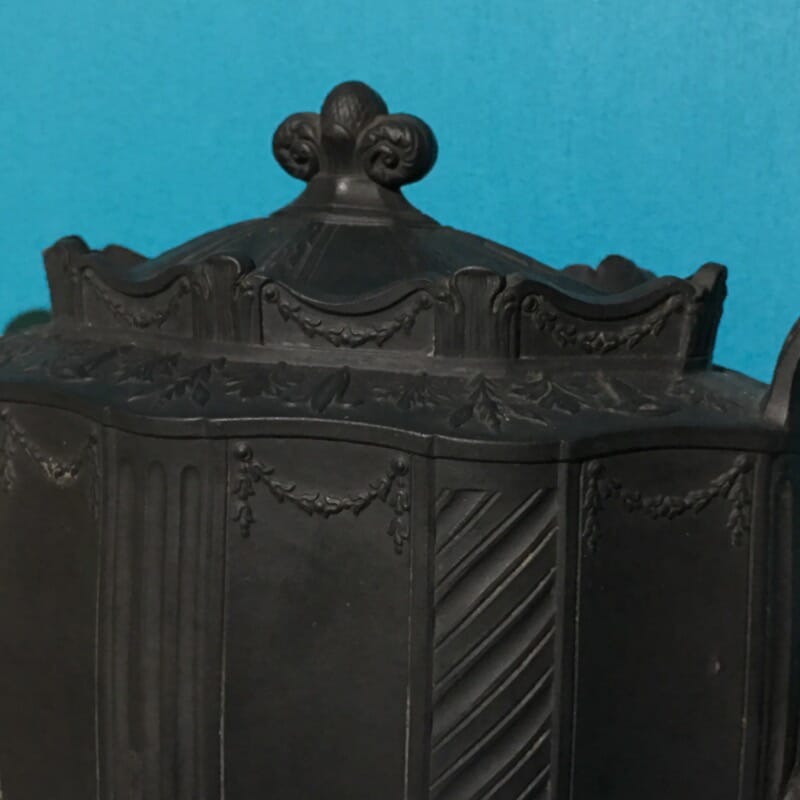 English black basalt teapot, Neoclassical form, c. 1810 -28397