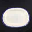 English creamware feather-rimmed oval meatplate, c. 1800-0
