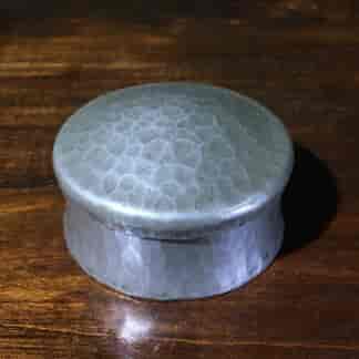 Small pewter lidded box, c. 1920-0