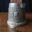 Indian silver vase, scroll embossed with initials 'OL', c. 1900 -0