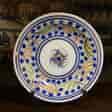 Delft charger with polychrome stylised foliage, C. 1800-0