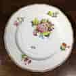 Coalport ouzier moulded plate with fine flowers, Circa 1820 -0