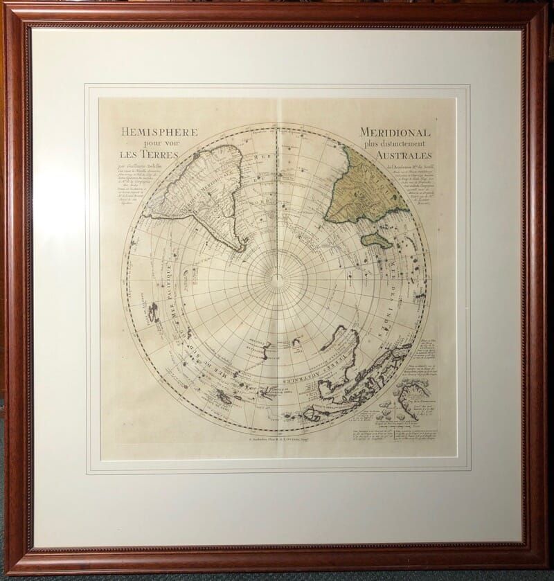South Hemisphere map, Nouvelle Hollande, by Ottens, Amsterdam 1740 -0