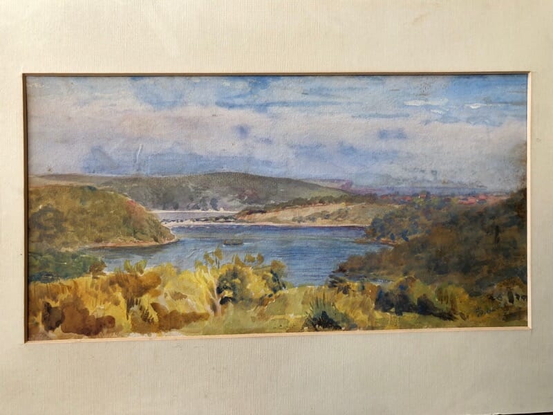 S. Lang, View of Sydney with steamer, signed & dated 1927 -0