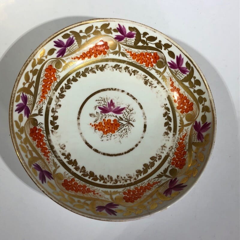 Miles Mason cup & saucer, pattern 386 grapevine c. 181030360