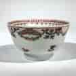Chinese export tea bowl, swags & flowers, c.1780.-0