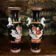 Pair of greek inspired vases, horse handles, circa 1878. -0