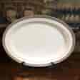 Wedgwood creamware oval meat platter with gilt beaded border, c. 1825 -0