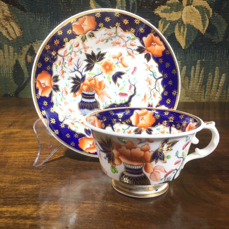 Ridgway Imari pattern 286 cup & saucer, c. 1820-0