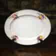 Large Spode oval platter, moulded & painted flowers, pat. 1943, circa 1815-0