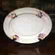 Spode oval platter, moulded & painted with flowers pat. 1943, circa 1815 -0
