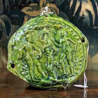 German lead-glaze pottery ‘Adam & Eve’ plaque, Early 17th C-0
