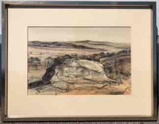 Kenneth Jack pastel, "Sacred Rock, Mootwingee" c.1970 -0