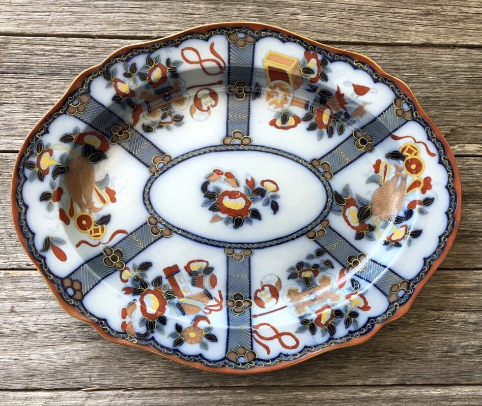 Davenport Meat Platter, Imari colours, c. 1820 -0