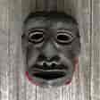 Nepalese clay mask of a man, Magar Tribe, 20th century. -0