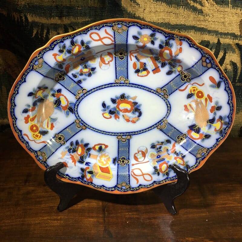 Davenport plate, pagoda pattern, circa 1830-0